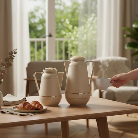 طقم ترامس 1 لتر و 0.5 لتر كروس  KR-6955