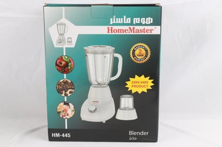 خلاط زجاج مع مطحنة 2 في 1 هوم ماستر