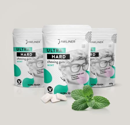 علكة جولاينر® الأصلية لتقوية عضلات الفك بنكهة النعناع JAWLINER® Fitness Chewing Gum Mint