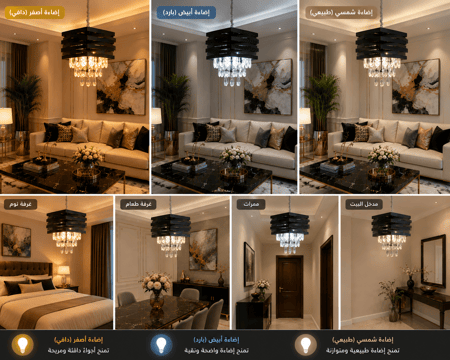 نجف كرستال لون اسود موديل العقال مقاس 400