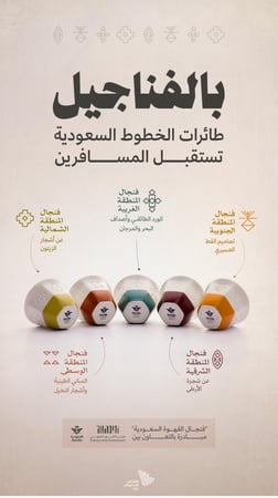 فناجيل الخطوط السعودية ووزارة الثقافة بدون بوكس