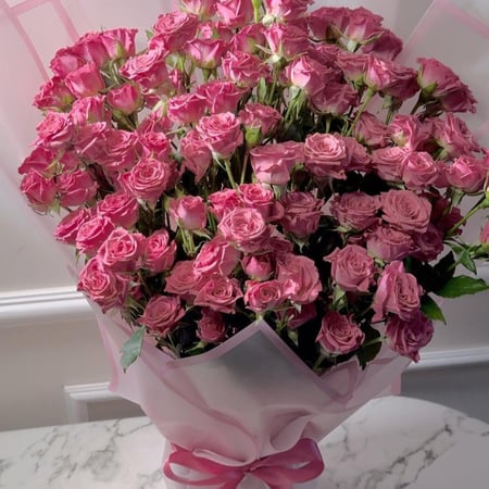 باقة زهور بيبي روز - lazurd flowers - بتصميم أنيق