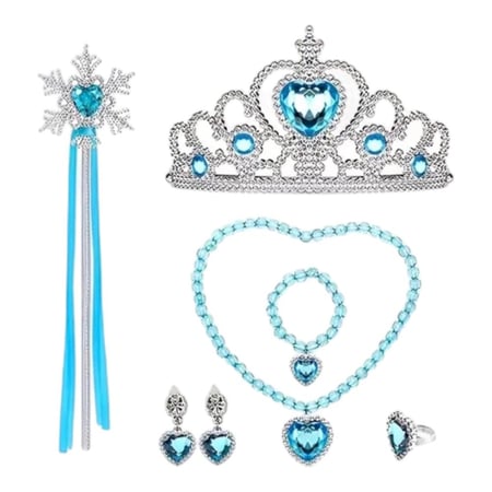 فستان الأميرة إلسا مع تاج و إكسسوارات