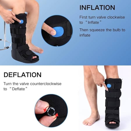 جبيرة هوائية طويلة بديل الجبس خفيف الوزن