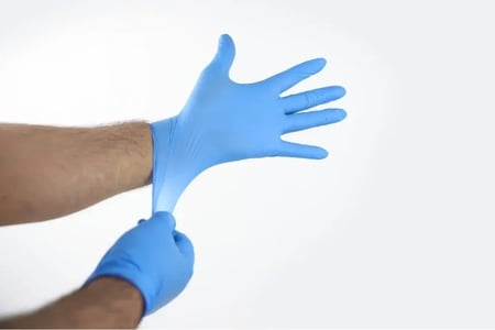 قفازات نيتريل ازرق(كرتون) 1000 حبة