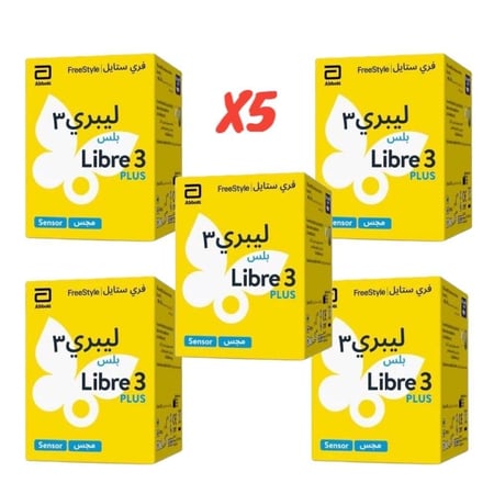 5 علب مجس حساس فري ستايل ليبري 3 نظام فلاش لمراقبة وقياس السكر بدون وخز