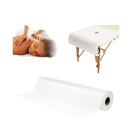 رول سرير امداد ابيض مفتوح الوجه كرتون - 6 رولات