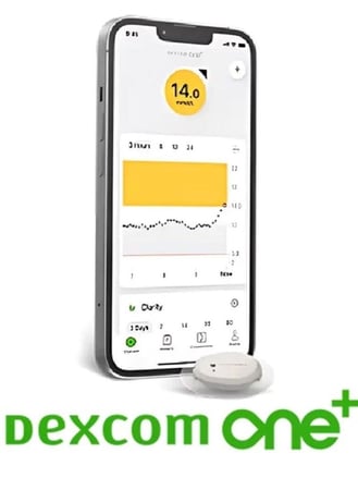 5 عبوات من نظام مجس مستشعر مراقبة جلوكوز الدم بدون وخز ديكسكوم ون بلس.