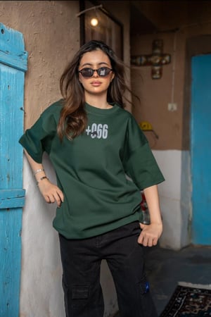 تيشرت اليوم الوطني السعودي الاخضر