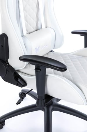 كرسي قيمنق دايموند فابريك (قماش) -  ابيض