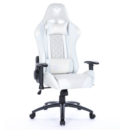 كرسي قيمنق دايموند فابريك (قماش) -  ابيض