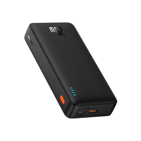 بيسوس - بطارية متنقلة بسعة 20,000ملي امبير بقوة 20 واط - أسود