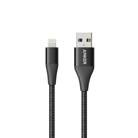 سلك شاحن انكر باورلاين بلس 2 USB الى ايفون بطول 3 م - اسود