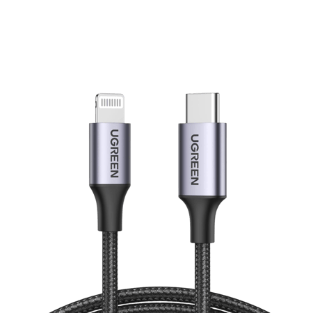 كابل UGREEN USB-C إلى Lightning للشحن السريع (60 واط)| 1M متعدد اللون