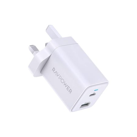 شاحن جداري راف باور بايونير 45 واط بمنفذ USB-C ومنفذ USB-A -متعدد اللون