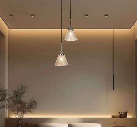 علاقي  ثنائي مودرن ذهبي E27*2L
