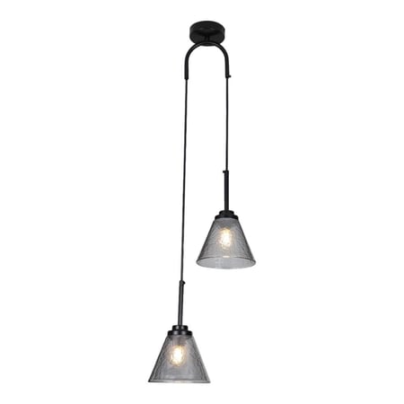 علاقي ثنائي  مودرن اسود E27*2L