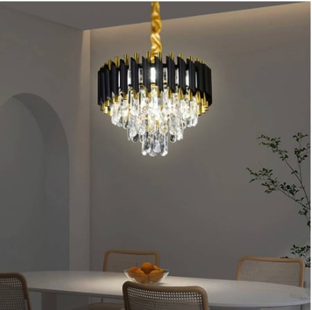 نجف مقاس 40 سم  اسود مع ذهبي E14