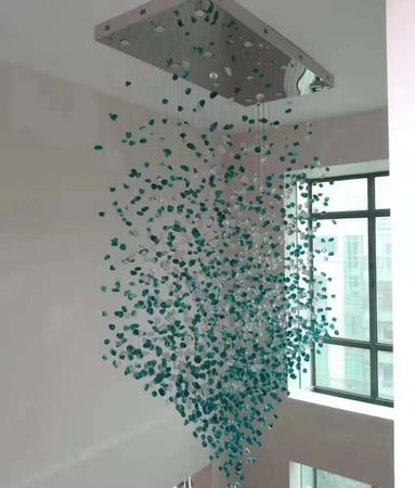 ثريا الشلال طول 120سم وعرض 60سم لون اخضر