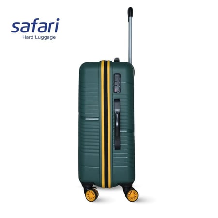 Safari Hard Luggage Carter Check-in size - 66 Cm - Medium, 8 wheel With TSA Lock - Made in India 3 Year Warranty - Dusk Green
