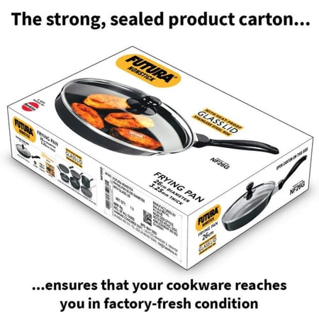 مقلاة هوكينز فيوتورا غير لاصقة مع غطاء زجاجي - 26 سم | متانة وأداء عالي | ضمان 5 سنوات | صنع في الهند