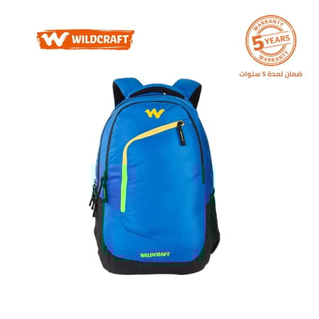 حقيبة ظهر للكمبيوتر المحمول من وايلدكرافت للمكتب والكولاج بسعة 35 لترًا مع حجرتين رئيسيتين وجيب أمامي بسحاب، باللون - الأزرق الداكن | صنع في الهند