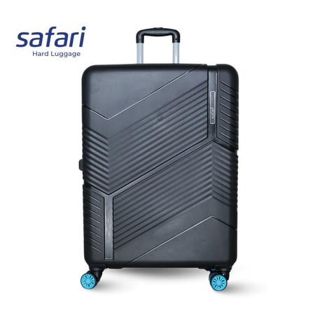 Safari Hard Luggage Carter Check-in size - 66 Cm - Medium, 8 wheel With TSA Lock - Made in India 3 Year Warranty - Black