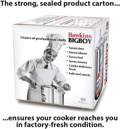 قدر ضغط هوكينز بيج بوي - ألومنيوم - سعة 18 لترًا - بمقابض رفع قوية