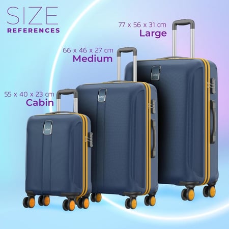 Safari Hard Luggage Thorium Neo Cabin size - 55 Cm - Small , 8 wheel - Made in India 3 Year Warranty