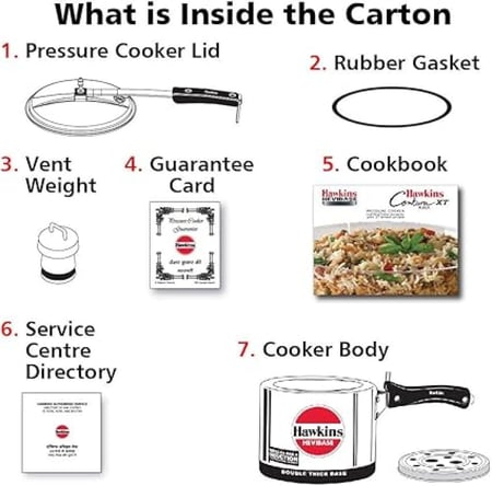 قدر ضغط هوكينز هيفي بيس - ألومنيوم - سعة 5 لترات - بقاعدة مزدوجة السماكة 6.35 ملم