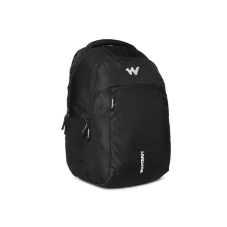 حقيبة ظهر ويالتكرافت للكمبيوتر المحمول للاستخدام في المكتب والتصوير الفوتوغرافي بحجم 18 بوص تصميم بسعة 35 لتر - أسود | صنع في الهند