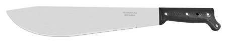 سكين ترامونتينا 16 بوصة من الفولاذ الكربوني بمقبض أسود من مادة أكريلونيتريل بوتادين ستايرين | صنع في البرازيل