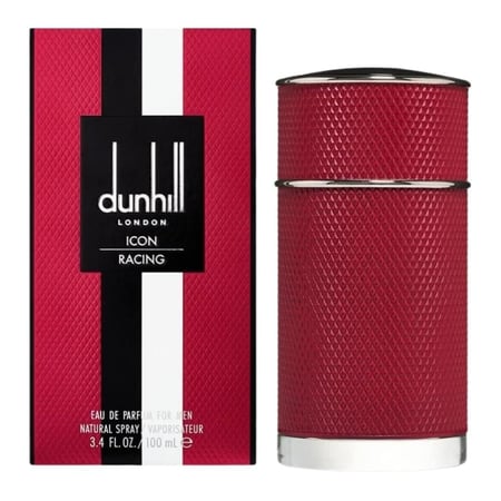 عطر دنهيل أيقون ريسينغ للرجال برائحة منعشة وتصميم فريد باللون الأحمر