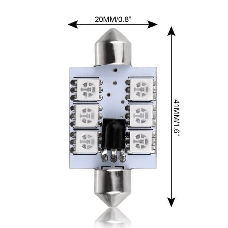 شريحتين اضاءة ملونة للسيارة مع ريمونت كنترول للسيارة