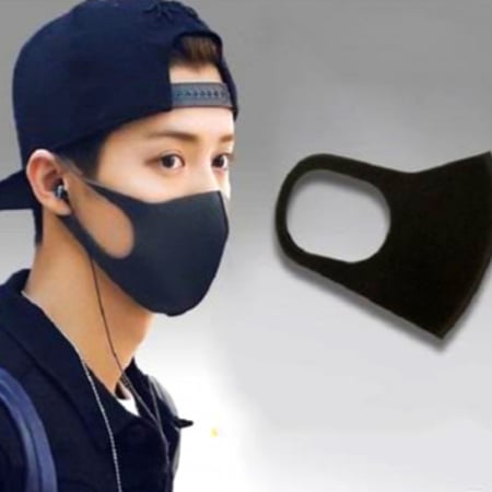 كمامة قماش لون أسود