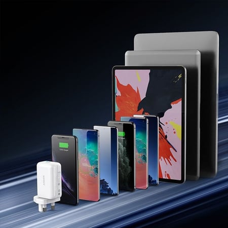 فيش جداري دولي انكر PD 1 تايب سي 65 واط ابيض