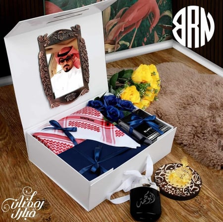 هدايا رجاليه العيد افكار بوكسات ماركه فخمه اقمشه شماغ طقم مونت بلانك