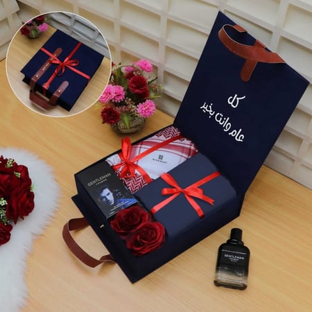 هدايا العيد طقم رجالي شماغ جيفنشي قماش عطر هدايا رجالية رمضان ماركات