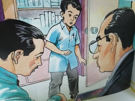 قصة كتاب اطفال طفل مكبر الصوت تعليم الاهتمام بالدراسة تشجيع اهتمام تع