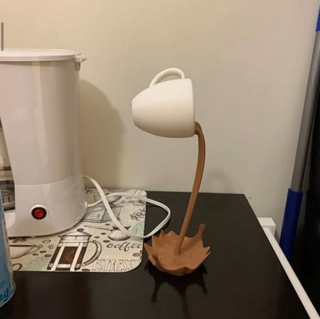 كوب القهوة العائم ، نحت ، زخرفة مطبخ ، رذاذ سحري ، صب ، إبداعي ، ديكور منزلي