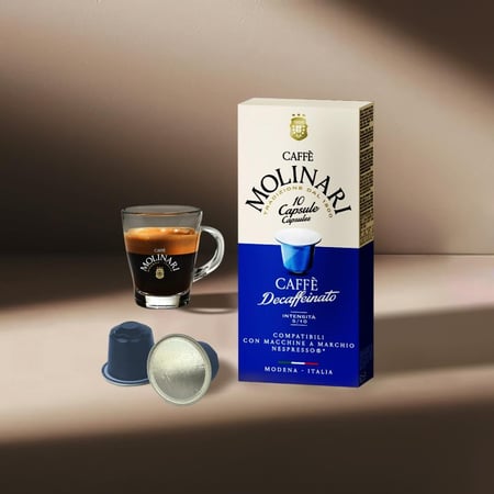 كبسولات قهوة منزوعة الكافيين من موليناري
