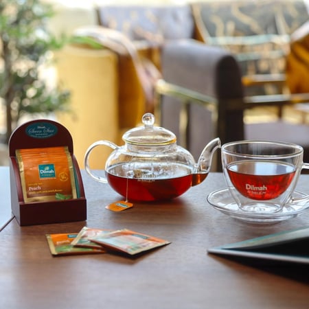 شاي اسود بالخوخ من ديلما