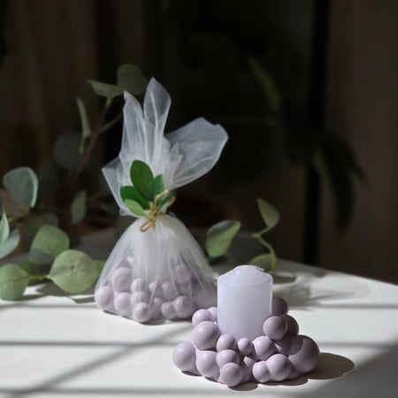 شمعدان الخزامى فقاعات