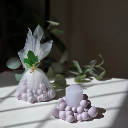 شمعدان الخزامى فقاعات