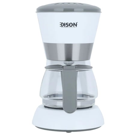 إديسون محضرة قهوة بالتنقيط أبيض برمادي 0.65 لتر