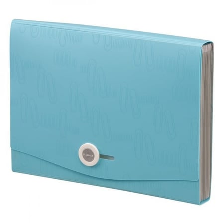 فولدر ميت ملف قابل للتوسيع 13 جيب كليب أبيض