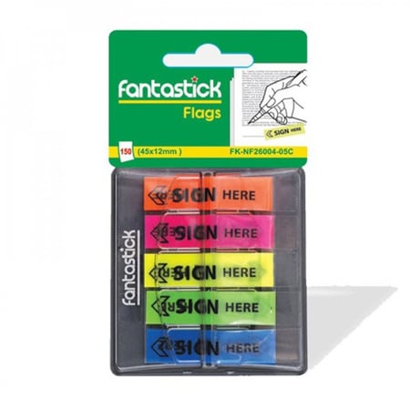 فنتاستيك ورق ملاحظات فهرسة Sign Here الكرت 150 علامة