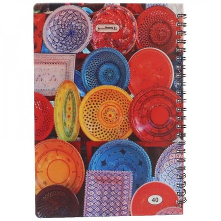 روكو دفتر مدرسي بسلك مسطر عربي 40 ورقة