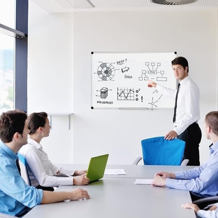 سبورة بيضاء مغناطيسية 120X90 سم