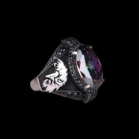 خاتم الكسندرايت وجه الصقر